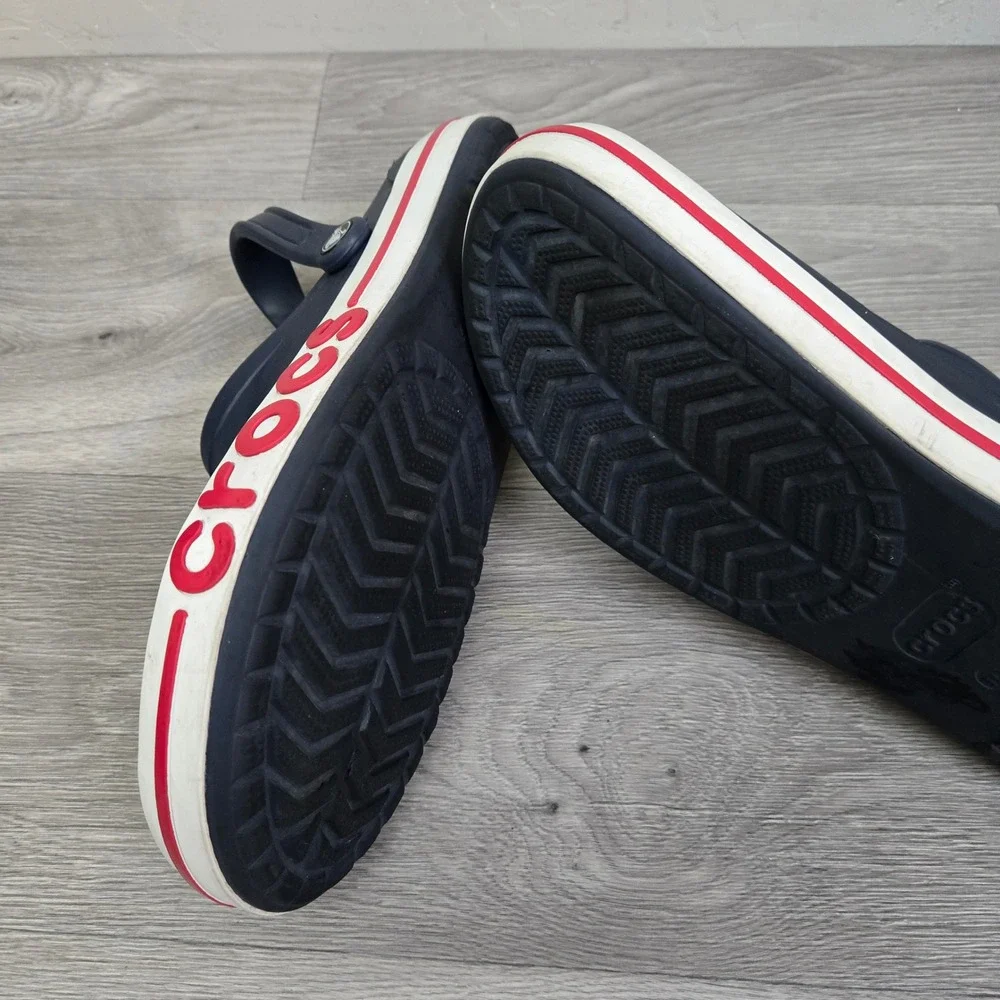 Crocs Navy Blue Bayaband Clogs Size 12 Casual Sporty Logo Clog Sporty